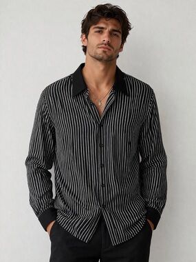 Michael Brandon Striped Button-Up Shirt